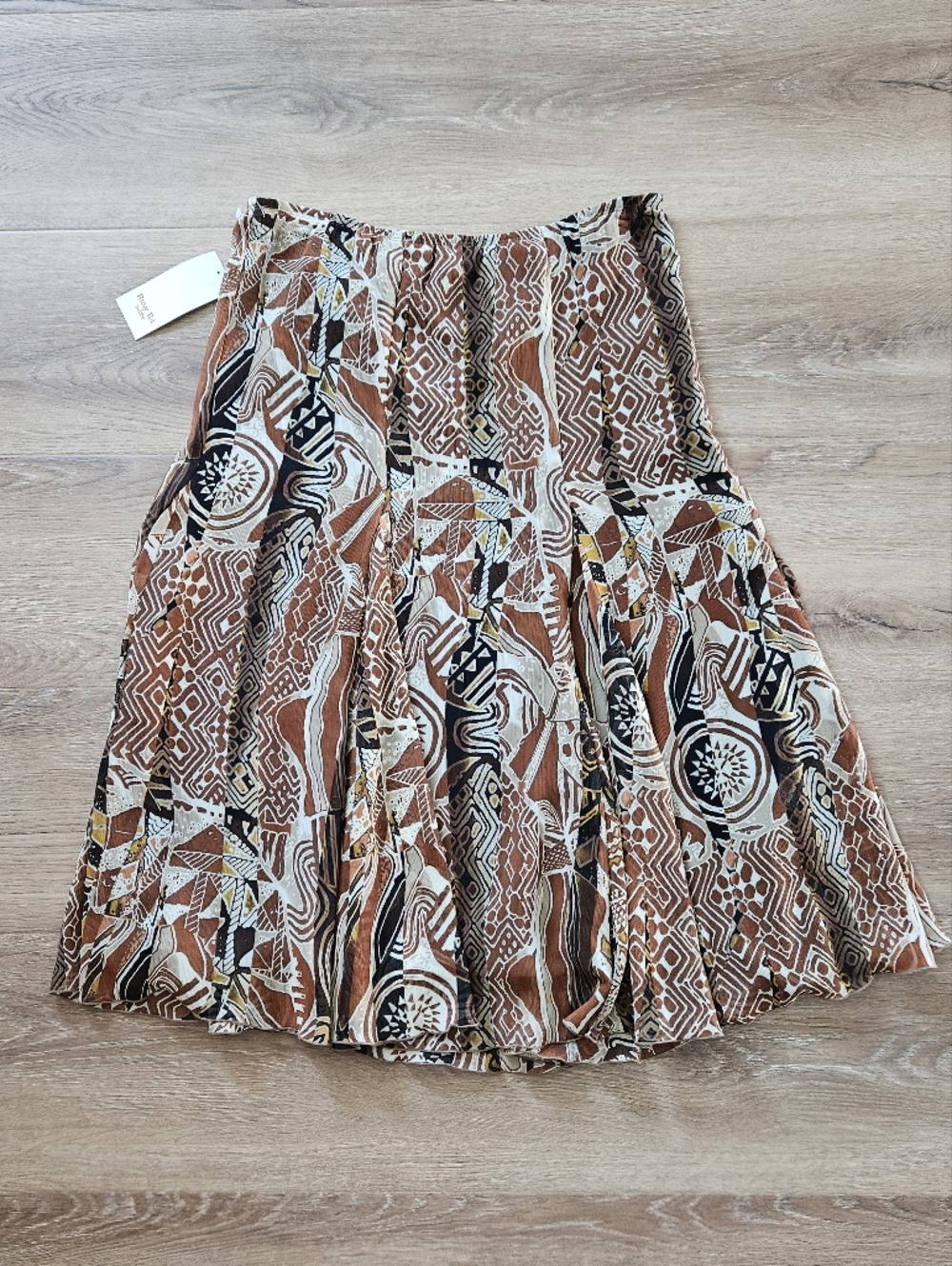 Ruby Rd. Brown Multi Patterned Skirt Size 12 - Picture 9 of 9